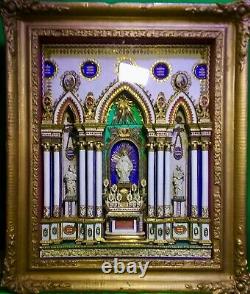 Important Rare One of A Kind Antique Reliquary-Mini Church, Italy1860 40 Relics