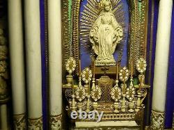 Important Rare One of A Kind Antique Reliquary-Mini Church, Italy1860 40 Relics