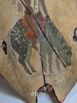 Indian Warrior Hand Painted Steer Head Folk Art One Of A kind