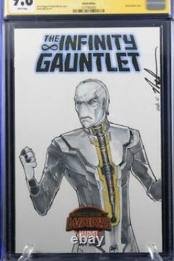 Infinity Gauntlet #1 CGC 9.8 original one-of-a-kind art sketch by N Melendez