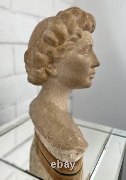 Ingrid Bergman Clay Sculpture by Sherman Sherry Peticolas 1952 Signed