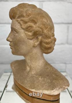 Ingrid Bergman Clay Sculpture by Sherman Sherry Peticolas 1952 Signed