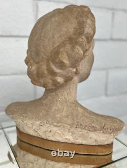 Ingrid Bergman Clay Sculpture by Sherman Sherry Peticolas 1952 Signed