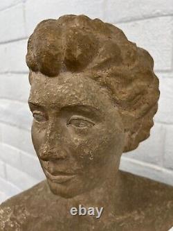 Ingrid Bergman Clay Sculpture by Sherman Sherry Peticolas 1952 Signed