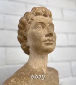 Ingrid Bergman Clay Sculpture by Sherman Sherry Peticolas 1952 Signed