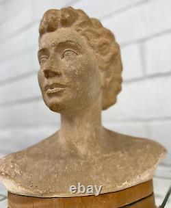 Ingrid Bergman Clay Sculpture by Sherman Sherry Peticolas 1952 Signed