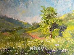 JAY JUNG Original Painting Impressionism Collectible Landscape Summer Hill