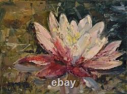 JAY JUNG Original Painting Impressionism Collectible Water Lily Flower