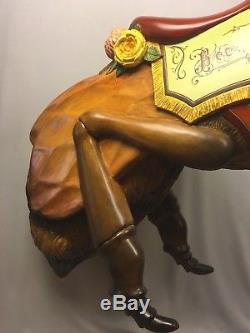 JON OLSON Hand Carved One of a Kind Full Size Carousel Bee (Horse) KENNYWOOD