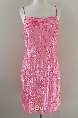 J. Crew Collection $650 Sequin Party Cocktail Dress 6 Pink Formal One Of A Kind