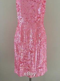 J. Crew Collection $650 Sequin Party Cocktail Dress 6 Pink Formal One Of A Kind