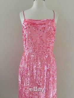 J. Crew Collection $650 Sequin Party Cocktail Dress 6 Pink Formal One Of A Kind