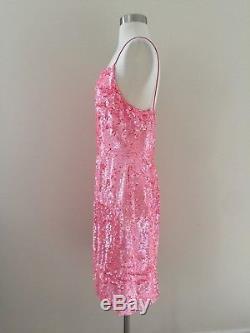 J. Crew Collection $650 Sequin Party Cocktail Dress 6 Pink Formal One Of A Kind