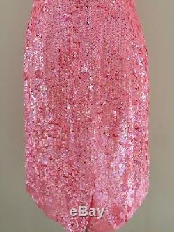 J. Crew Collection $650 Sequin Party Cocktail Dress 6 Pink Formal One Of A Kind