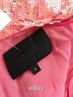 J. Crew Collection $650 Sequin Party Cocktail Dress 6 Pink Formal One Of A Kind