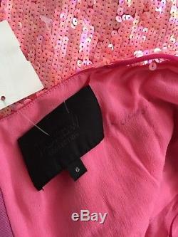 J. Crew Collection $650 Sequin Party Cocktail Dress 6 Pink Formal One Of A Kind