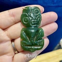 Jade Maori Hei Tiki Greenstone Pounamu Nephrite New Zealand One of a Kind