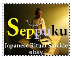 Japanese Ritual Suicide Clay Doll Seppuku Rare Subject One of a Kind Samurai