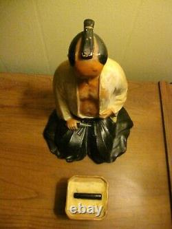 Japanese Ritual Suicide Clay Doll Seppuku Rare Subject One of a Kind Samurai