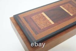 Jeff Seaton Wooden Dresser Trinket Box Exotic Woods Signed One of a Kind 11.5