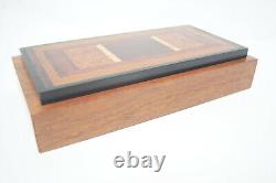 Jeff Seaton Wooden Dresser Trinket Box Exotic Woods Signed One of a Kind 11.5