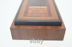 Jeff Seaton Wooden Dresser Trinket Box Exotic Woods Signed One of a Kind 11.5