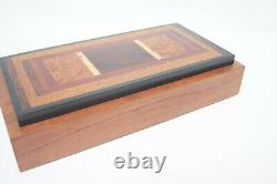 Jeff Seaton Wooden Dresser Trinket Box Exotic Woods Signed One of a Kind 11.5