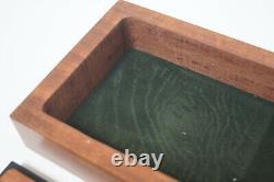 Jeff Seaton Wooden Dresser Trinket Box Exotic Woods Signed One of a Kind 11.5