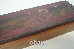 Jeff Seaton Wooden Dresser Trinket Box Exotic Woods Signed One of a Kind 13.0