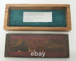 Jeff Seaton Wooden Dresser Trinket Box Exotic Woods Signed One of a Kind 13.0