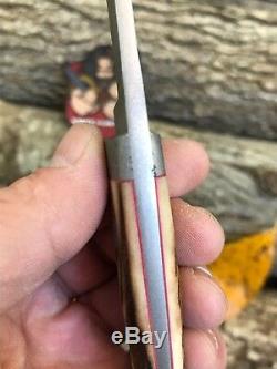 Jenkins Custom Fixed Blade with Leather Sheath Unused One Of A Kind
