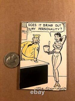 Joe Archibald Very Rare Signed One Of A Kind Comic Illustration Art Drawing'52