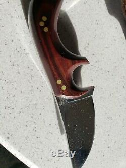 John Schulps Custom Fighting/Skinner Knife, one of a kind, hand made, signed