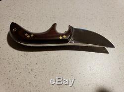 John Schulps Custom Fighting/Skinner Knife, one of a kind, hand made, signed