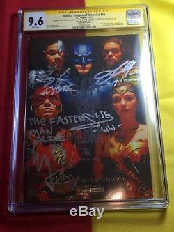 Justice League Of America #15 CGC 9.6 4x Sign & Scribed Gal Gadot, One Of A Kind