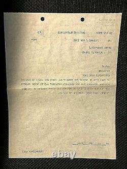 Kennedy Assassination 11/24/63 Truly One-of-a-kind Us Navy Mourning Communique