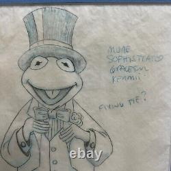 Kermit The Frog One Of A Kind Drawing JIm Henson Studios