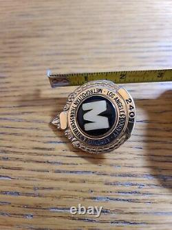 LACMTA-METRO BUS. CAP BADGE #2401. ONE OF A KIND RARE! Plus BONUS RTD badge