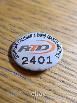 LACMTA-METRO BUS. CAP BADGE #2401. ONE OF A KIND RARE! Plus BONUS RTD badge