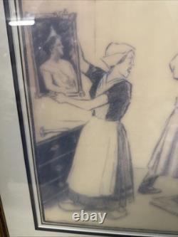 LOUIS RAEMAEKER GENUINE PROPAGANDA CHARCOAL CARTOON RARE One Of A Kind