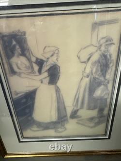 LOUIS RAEMAEKER GENUINE PROPAGANDA CHARCOAL CARTOON RARE One Of A Kind