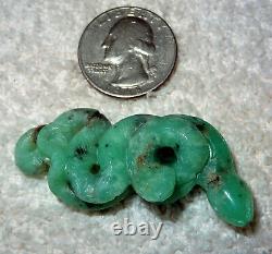 L@@K One of a Kind Chrysoprase Carved Double Snake Pendant 74.5ctw