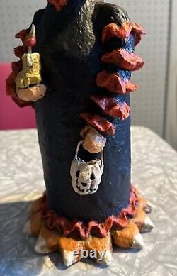 Large 21 Paper Mache Halloween Figure Candy Corn Head Shape 2006 One Of A Kind