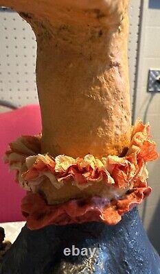 Large 21 Paper Mache Halloween Figure Candy Corn Head Shape 2006 One Of A Kind