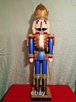 Large 42 Nutcracker Soldier with sword & working pocket watch One of a Kind