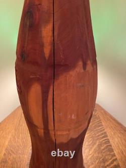 Large Carved Solid Wood Coca-Cola Soda Bottle Logo 29 Coke One of a kind Nice