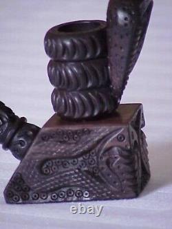 Large Cobra Hand Crafted Smoking Pipe Rear & Unique One of a Kind Free Shipping