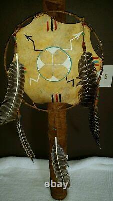 Large Native American Custom One of a Kind Cross Dream Catcher Piece 6 Foot Tall