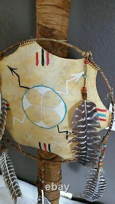 Large Native American Custom One of a Kind Cross Dream Catcher Piece 6 Foot Tall