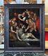 Late 17th Century German Baroque Oil On Wood Painting Of Thirteenth Station